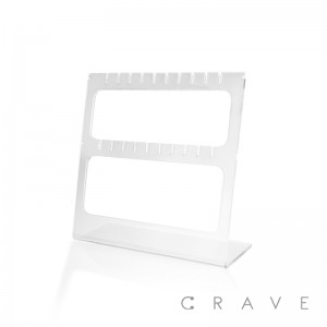 MINI ACRYLIC L-STAND DISPLAY 20 HANGING FOR BELLY BUTTON RING BODY JEWELRY